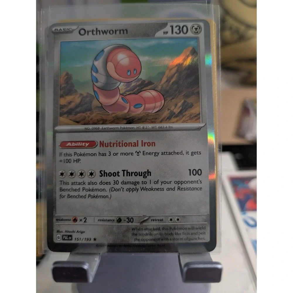 Pokemon Orthworm 151/193 Paldea Evolved Rare Holo Metal Type Card SV02